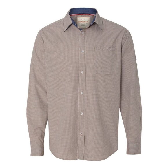 NWT Weatherproof Vintage Mens Size XL Mini Check Long Sleeve Button Up Shirt NEW - Picture 1 of 3